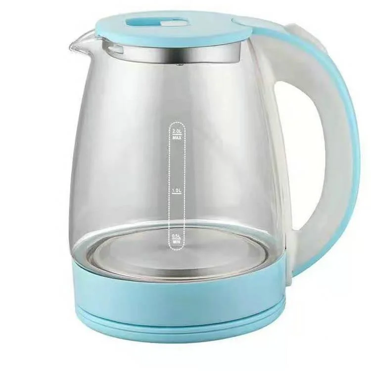 2.0L Glass Electric Kettle Washable 1500W Quick Boiling Electrical Water Boiler Kitchen Appliances Home