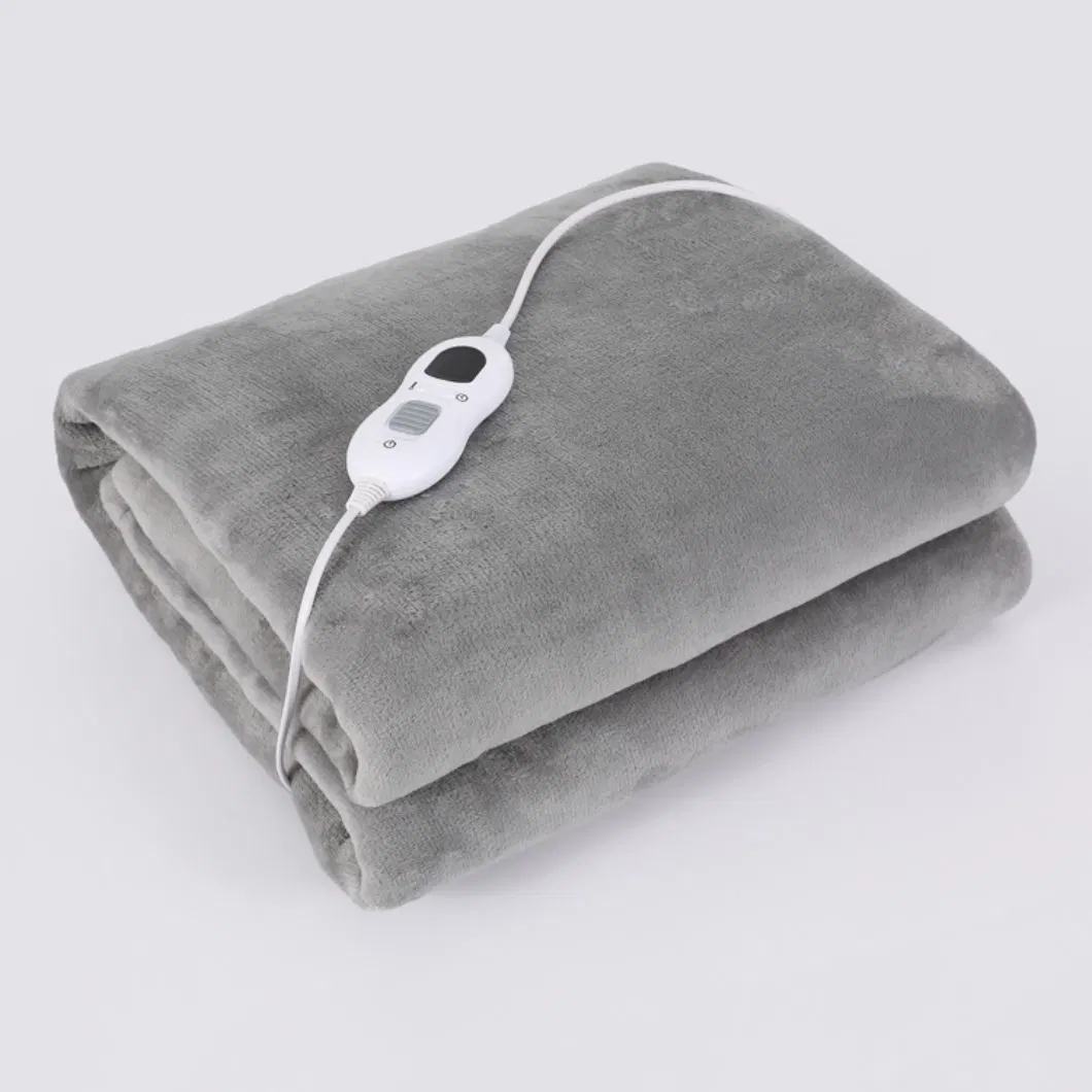 Custom Autumn Winter Super Soft Comfortable Luxurious Heating Plush Blankets Throw Size LCD Controller Electric Heated Blanket