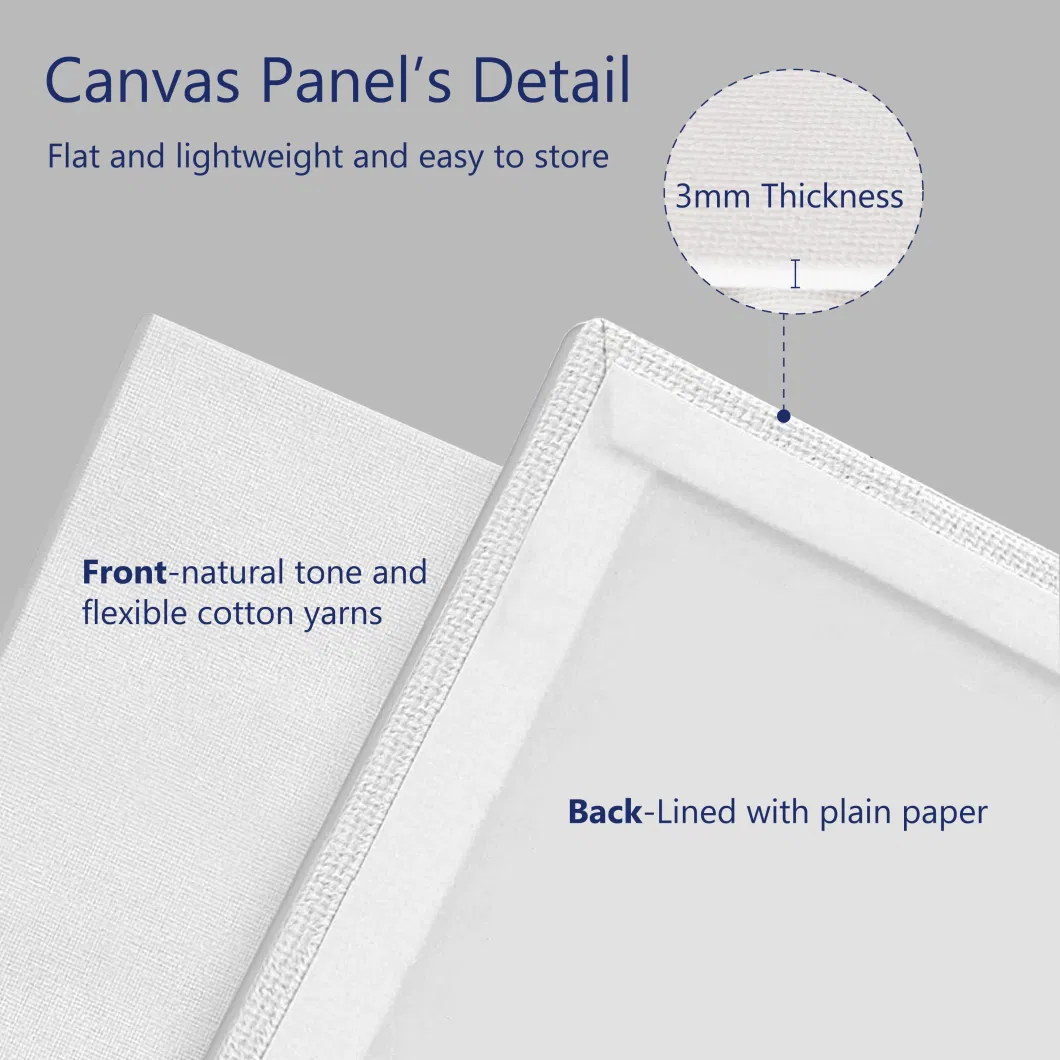 Canvas Panel Board for Painting, Blank Thin Cotton Canvases for Kids Amateurs DIY Crafts and Decorative Projects