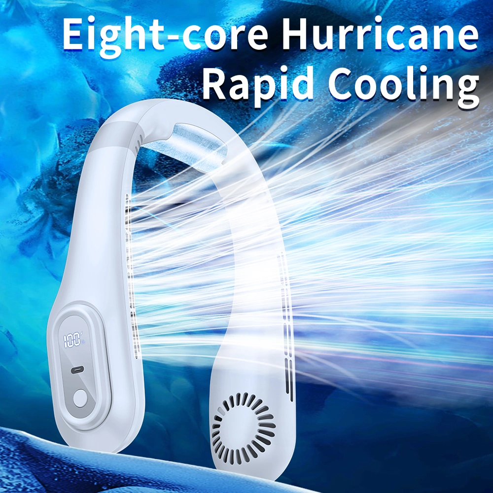 Hot Sale Hand-free Portable Type-C Rechargeable Cooling Bladeless Neckband Fan For Outdoor