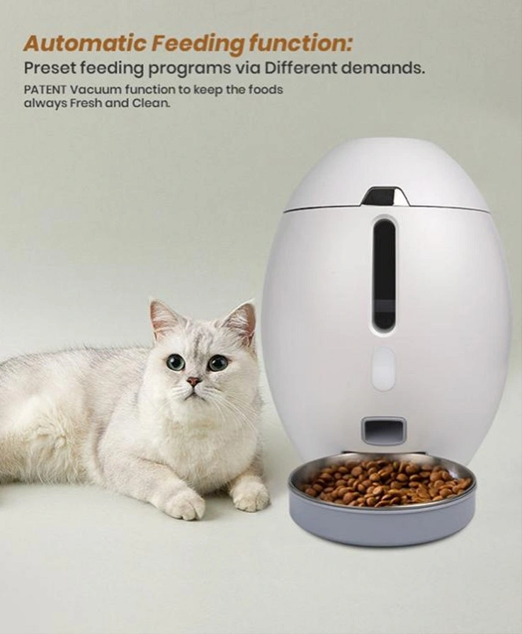 Dog or Cat Use Automatic Smart Pet Feeder with Customize Anti-Jam Function