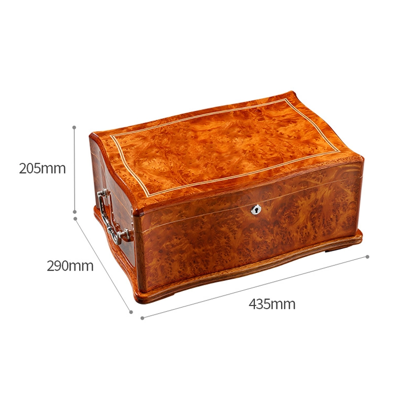 Hot-Selling Moisturizing Case Cedar Wood Cigar Humidor Box Cabinet with Hygrometer Humidifier Decorative Box