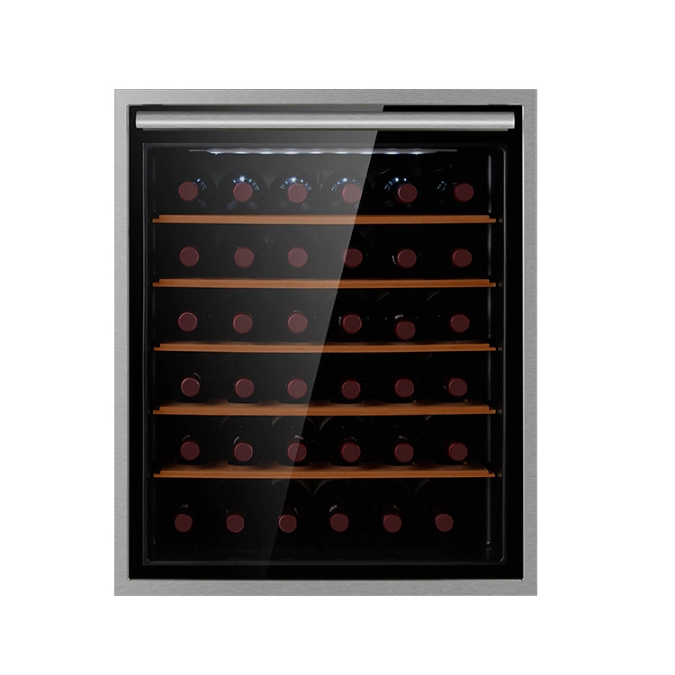 Candor Supply Compressor Luxury Wall Mounted Electric Wine Cooler 36 Bottles for Home Use Built-in Kitchen