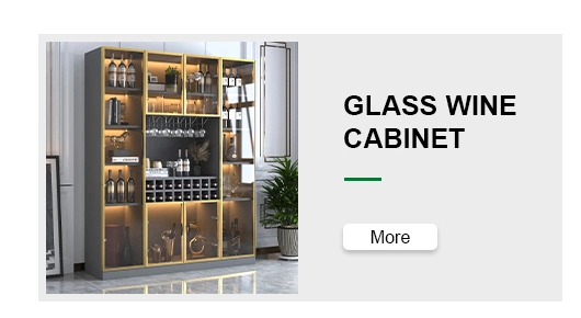 Rustic Brown Stainless Steel Wine Cabinet Glass Door Wine Cellar