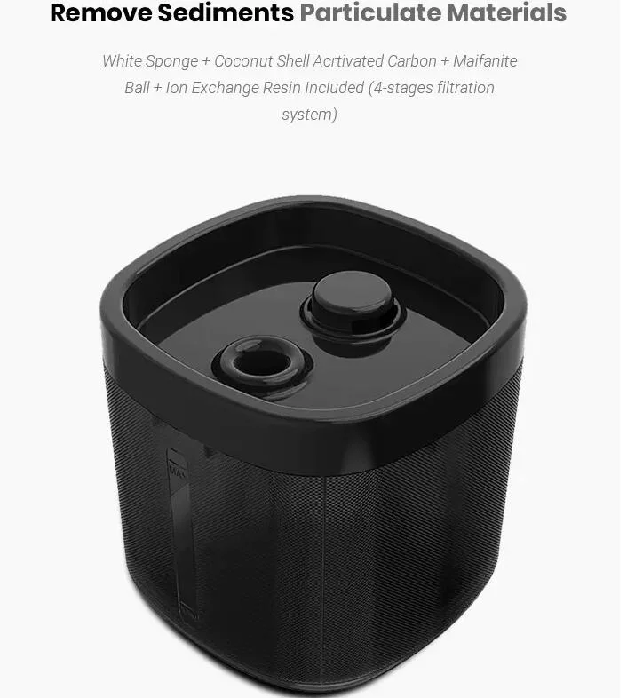 Detachable Design Automatic Black Pet Water Fountain