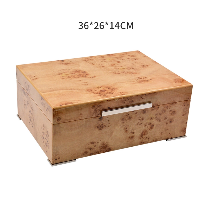 Customizable Spanish Cader Wooden Cigar Boxes Humidor Wholesale with Hygrometer and Humidifier