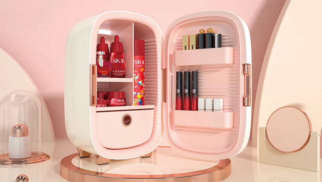 Kitchen Home Appliance 12L Custom Portable Home Cosmetic Makeup Refrigerator Beauty Mini Fridge for Travel Home Use
