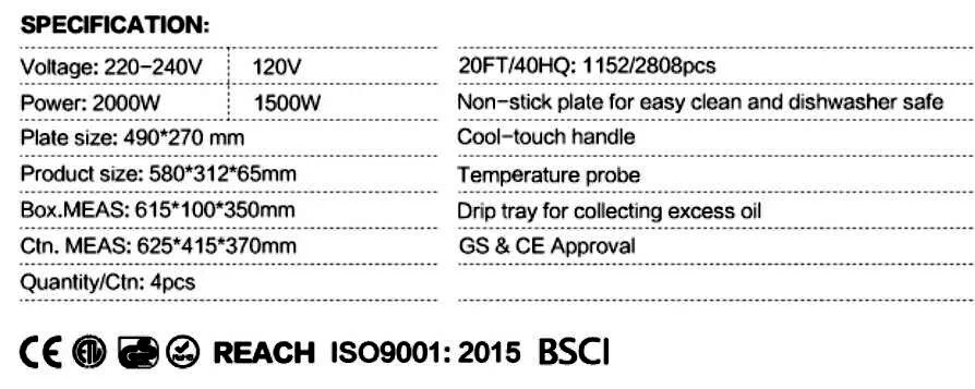 Electrical Kitchen Appliance, Table Girll with CB Certification