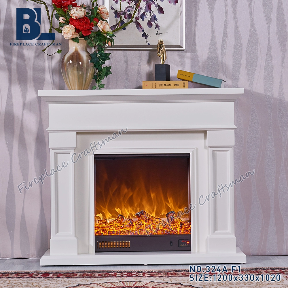 Contemporary White Customized Decorating Fire Place Surround Faux Corner Oak Wooden Fireplace Mantels for Sale