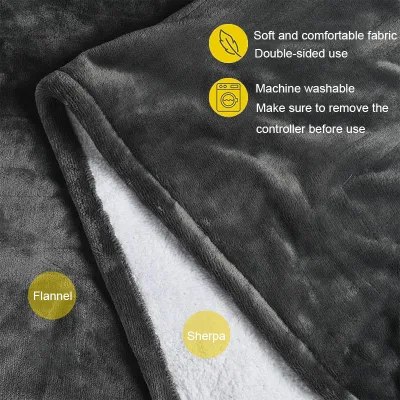 Coperte elettriche dimensioni personalizzate con logo, coperte lavabili, morbide Soffici coperte elettriche riscaldate per l&prime;inverno