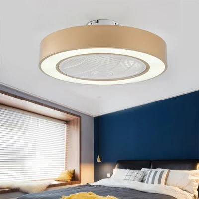 Lampada da soffitto Macaron con telecomando intelligente AC Motor Restaurant Ventilatore da soffitto con luce (WH-VLL-18)