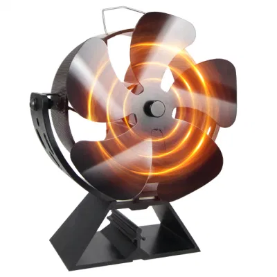 Stufa ventilatore senza elettricità 7 pale Camino ventilatore, tubo termoalimentato camino ventilatore