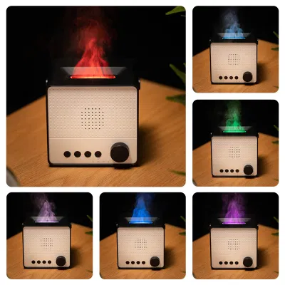 Simulazione creativa di diffusore di fiamma colorato altoparlante Bluetooth intelligente wireless Umidificatore per nebbia per uso domestico