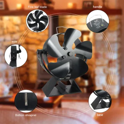 Stufa ventilatore senza elettricità 7 pale Camino ventilatore, tubo termoalimentato camino ventilatore