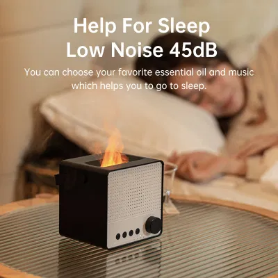 Simulazione creativa di diffusore di fiamma colorato altoparlante Bluetooth intelligente wireless Umidificatore per nebbia per uso domestico