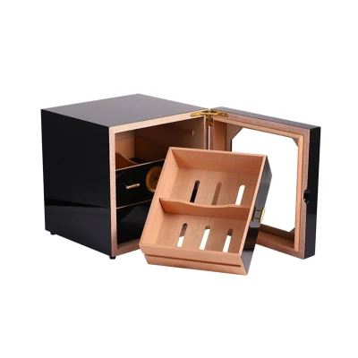 Frigorifero armadio viaggio legno umidificatore Produttori Prezzi grande lusso per Dubai Borse Electrical Box acrilico in Cigar Humidor