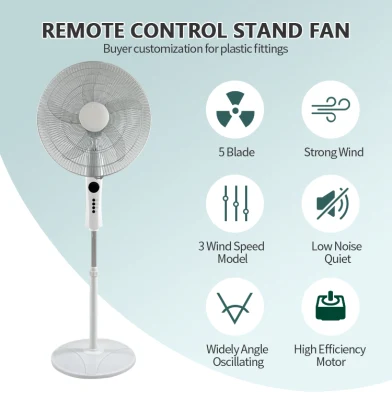 Casa Appliance Hot Selling basso prezzo portatile ventilatore elettrico Casa Ventola con supporto da pavimento con telecomando
