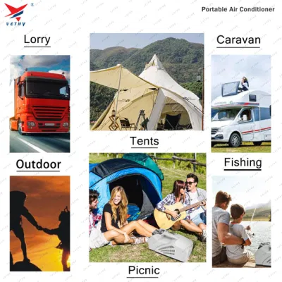 Condizionatore d&prime;aria portatile 5000BTU 12V24V per tenda RV Caravan per camion