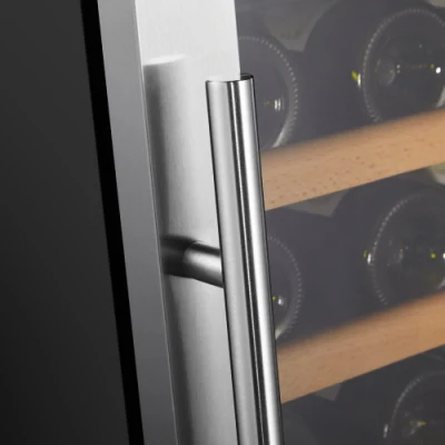 Cantina di vini con porta in acciaio inox a zona singola da 80 cm di altezza