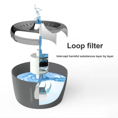 Filtraggio quadruplo ricircolo dell&prime;acqua dolce filtrazione dispenser di acqua Animali domestici Amore Acqua potabile