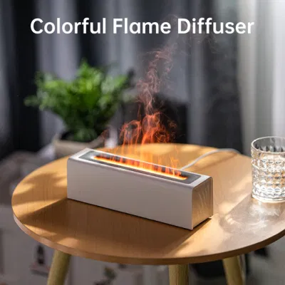 Lampada a LED a olio essenziale Aroma, umidificante a fiamma RGB a sette colori da 150 ml Diffusore