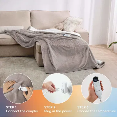 Coperta elettrica lavabile all&prime;ingrosso riscaldamento coperta elettrica display elettrico digitale Coperte riscaldate per l&prime;inverno
