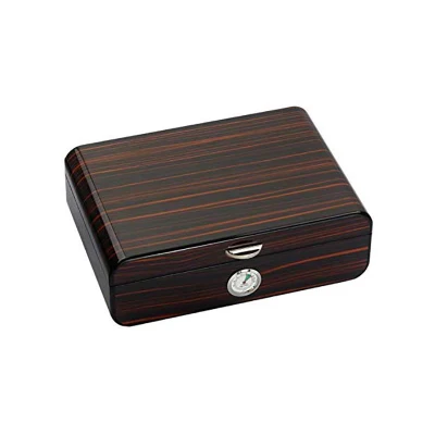  Cedar legno Fodera tavolo Cigar Humidor con igar igrometro / Umidificatore / 25-50 Cigar