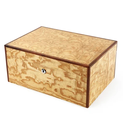 Humidor Cigar Box in legno di cedro fatto a mano con igrometro e umidificatore Con blocco