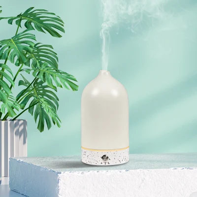 Nuovo lancio terrazzo base diffusore di olio essenziale in ceramica profumo ultrasonico Diffusore