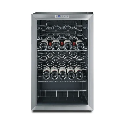 Design elegante qualità 48 bottiglie compressore elettrico Display frigorifero per vino Fornitore di refrigeratori