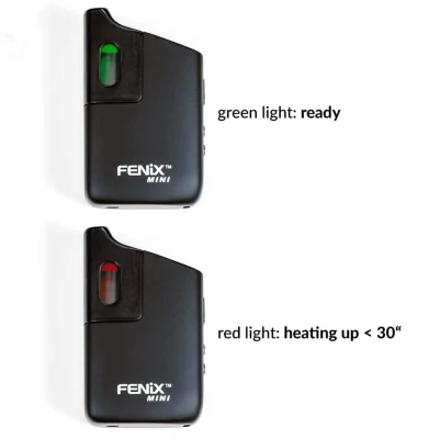 Fenix Best seller ricaricabile e-sigaretta 100% aria riscaldamento convezione Vape Vaporizzatore Kit Herbal Smoking Empty Cartridge Fenix Mini vaporizzatore