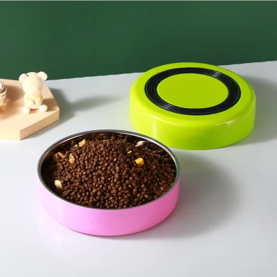 La fabbrica cinese non scivola lentamente ciotola di alimentatore cane in acciaio inox Alimentatore PET