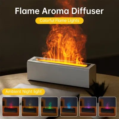 Lampada a LED a olio essenziale Aroma, umidificante a fiamma RGB a sette colori da 150 ml Diffusore