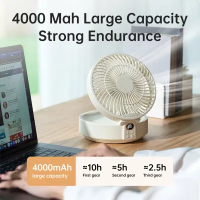 Tavolo pieghevole pieghevole per Aircircolator portatile USB ricaricabile OEM Fan Mini Ventilatore da tavolo naturale Wind ventilatore per ufficio domestico