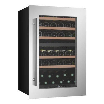Elegante frigorifero da cucina e da bar in acciaio inox elettronico