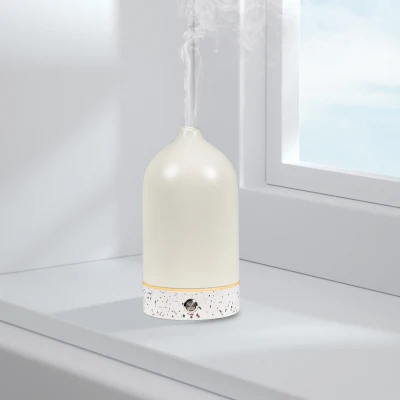 Nuovo lancio terrazzo base diffusore di olio essenziale in ceramica profumo ultrasonico Diffusore