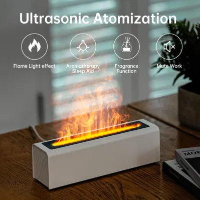 Lampada a LED a olio essenziale Aroma, umidificante a fiamma RGB a sette colori da 150 ml Diffusore
