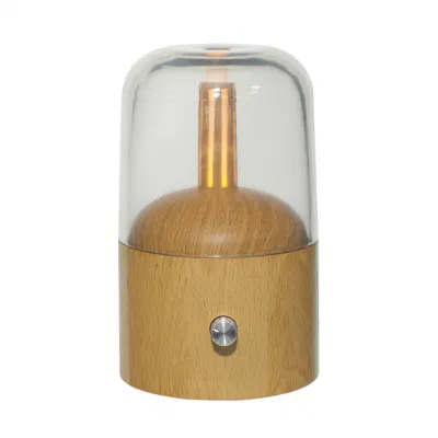 120ml Commercio all&prime;ingrosso vetro lampada Faggio legno massiccio Aroma diffusore Essential Diffusore olio