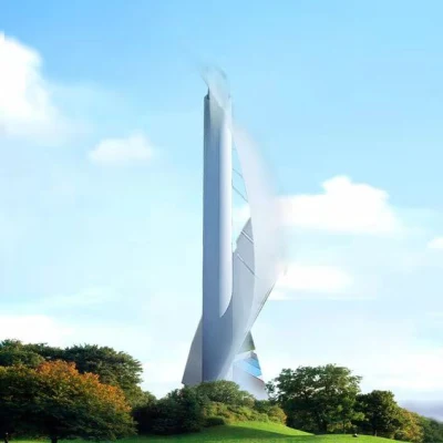 Industrial Steel Chimney aspetto Design Cina Paesaggio Chimney Landmark Building