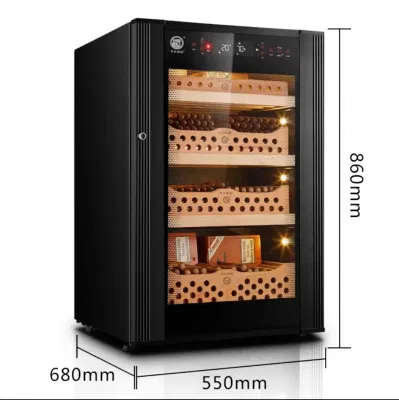 Woodronic Cigar Humidor Cabinet per 100 a 150 Cigar con Igrometro digitale