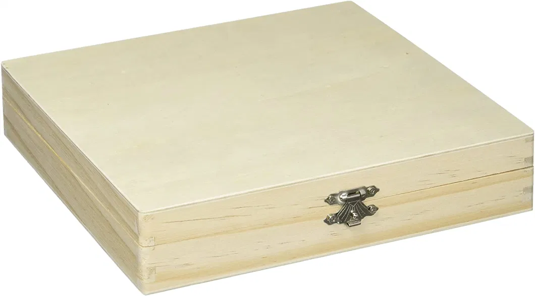 Factory Price Wooden/Wood Box with Hinged Lid for Cigar/Gift/Pen/Jewelry/Souvenir Package/Storage/Packing