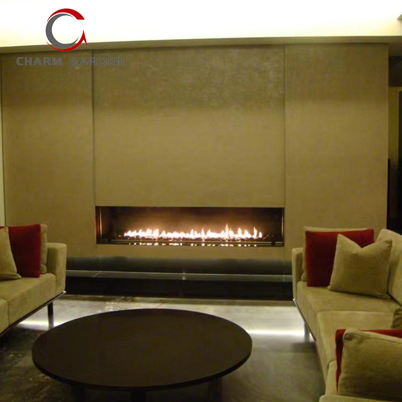 Interior Fp 72 Inch Large Metal Gas Fire Place Inserts Indoor Chimney Design with Remote Control