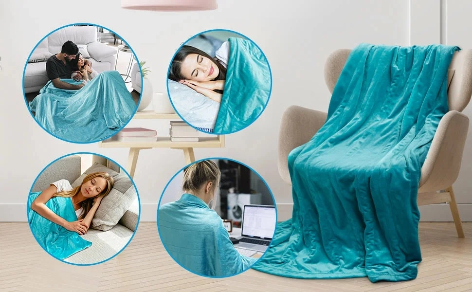 Electric Heated Wearable Blanket with Battery Oversized