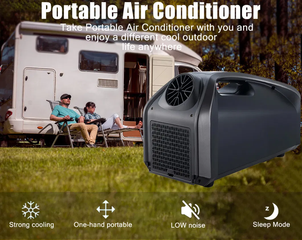 Portable Air Conditioner Tent Air Conditioner 24V DC 3 Wind Speeds for Van Life Camping Tent Outdoor Indoor