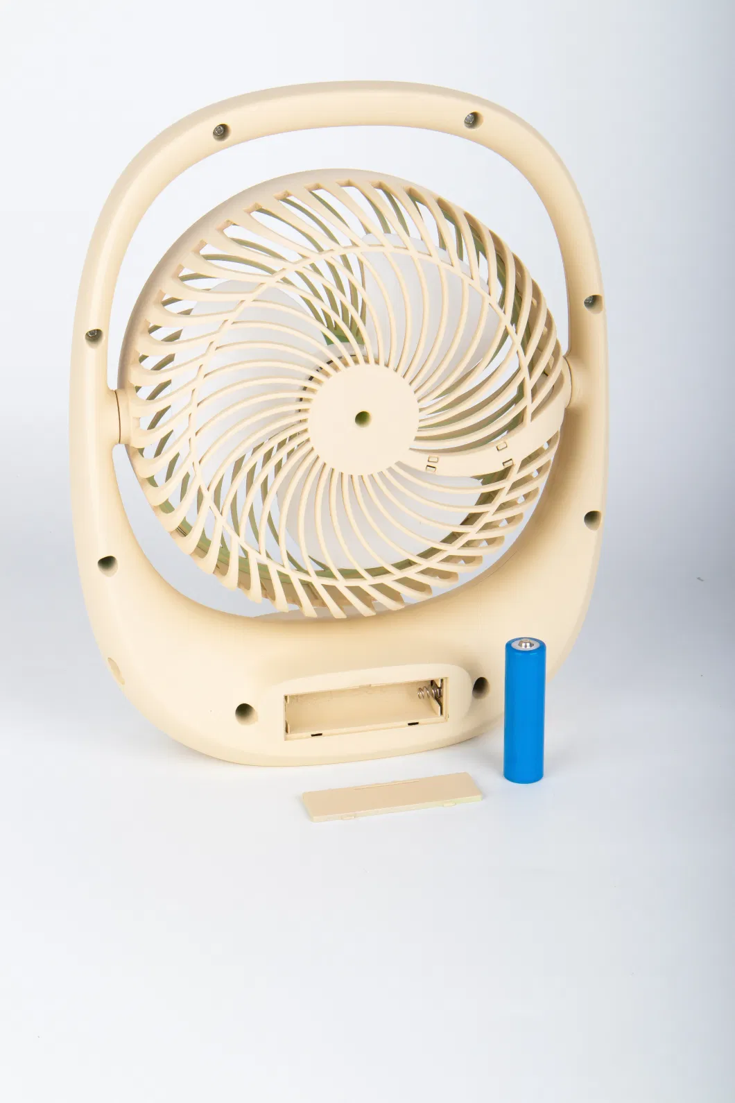 6 Inch 2in1 Battery-Operated Fan Whit Night Light Mini Table Fan