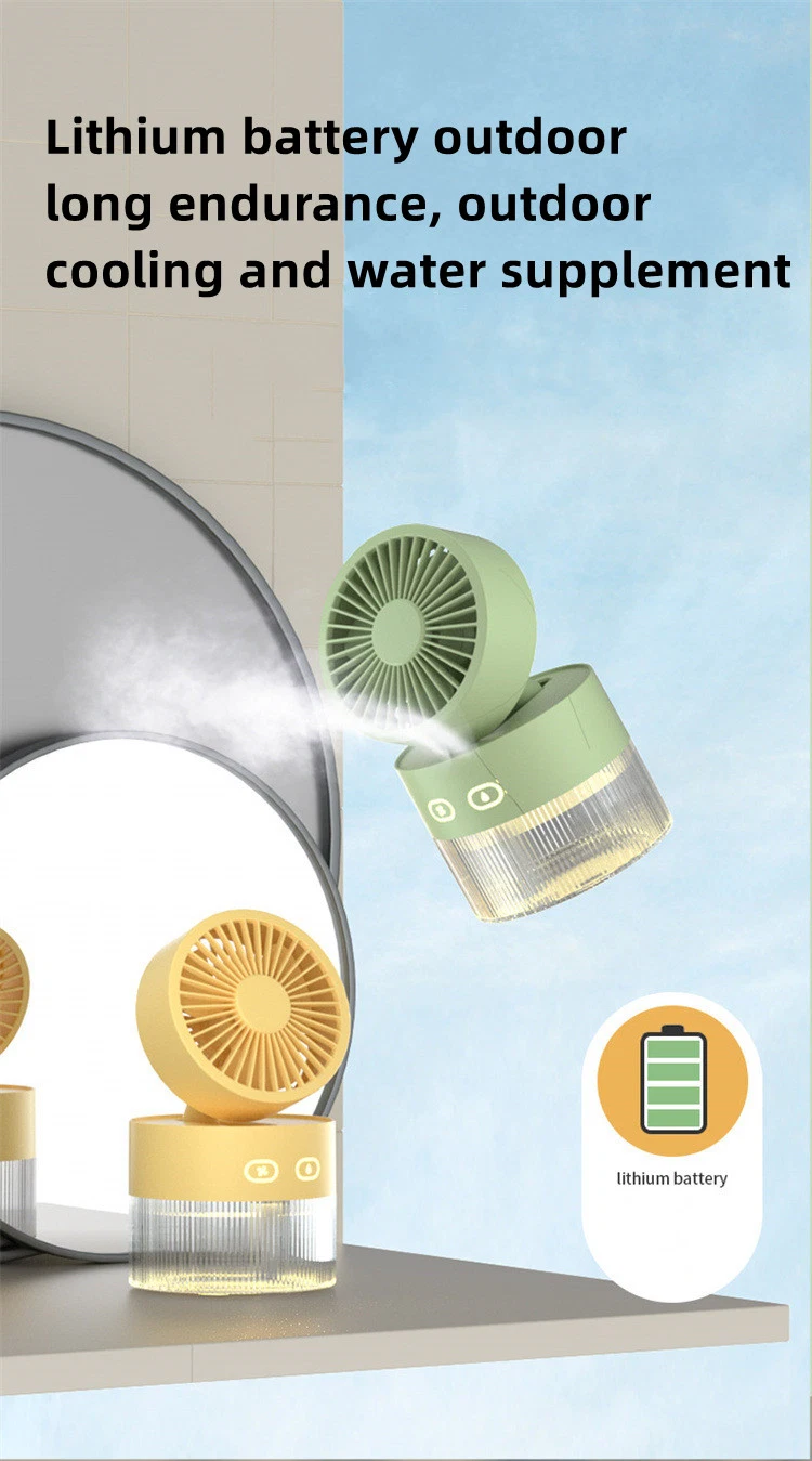 Portable Water Spray Mist Fan Electric USB Rechargeable Hand Mini Fan Humidifier