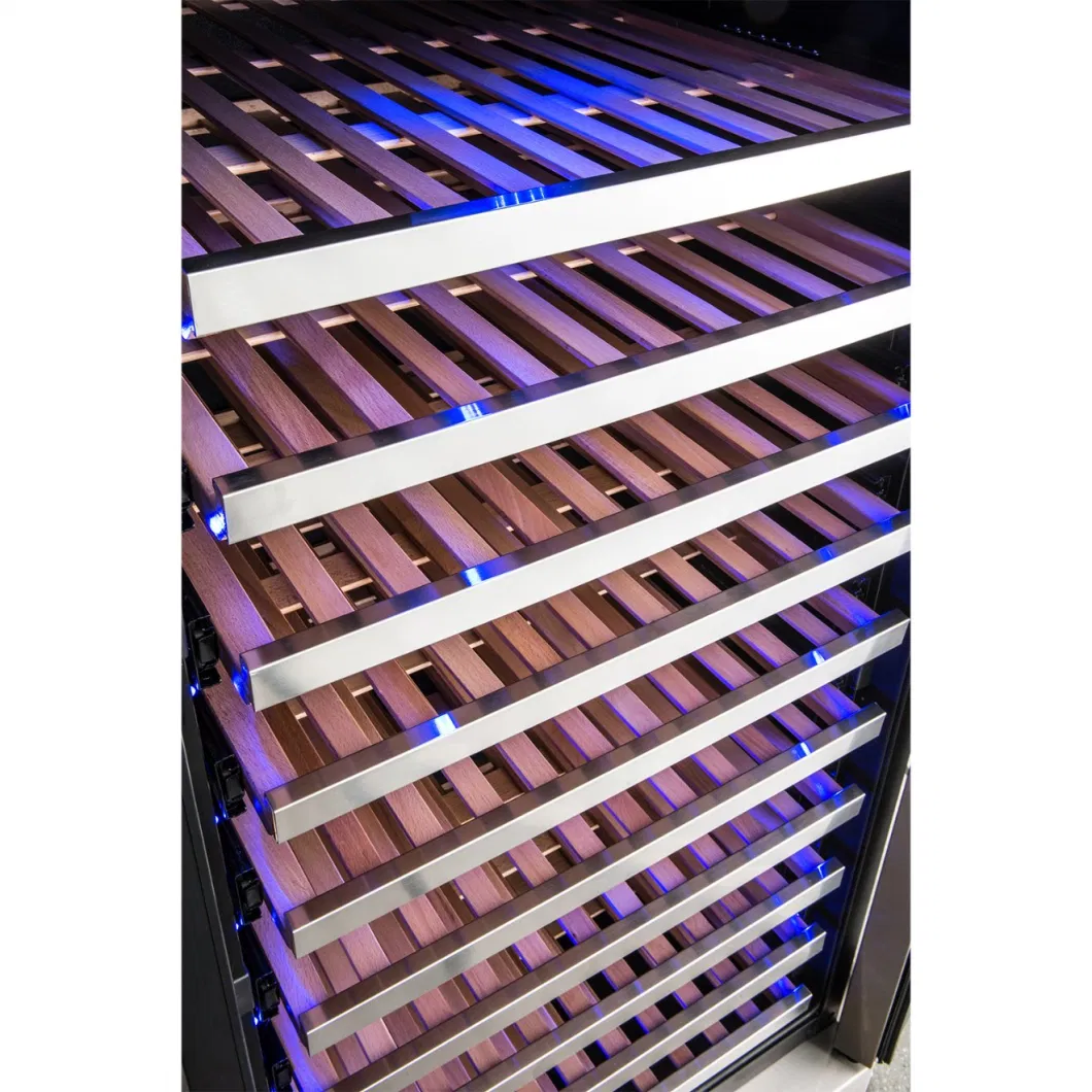 430L Dual Zone Built in Household Use 166 Bottles Wine Cooler