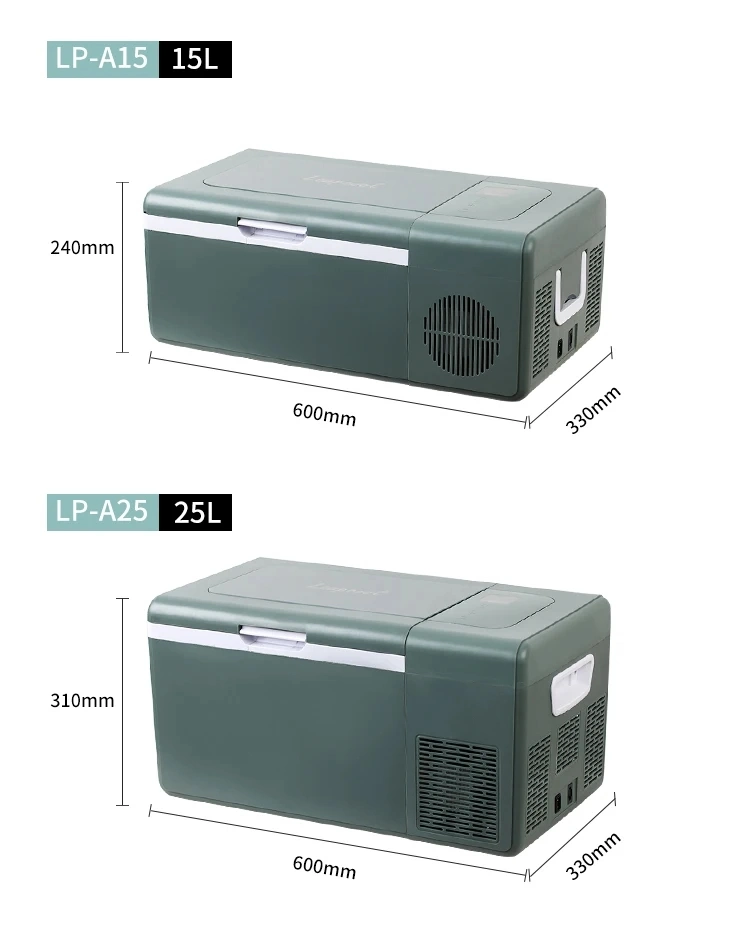 Gcsoar 15L Compressor Mini Freezer Portable Car Refrigerator Fridge for Fishing/Camping