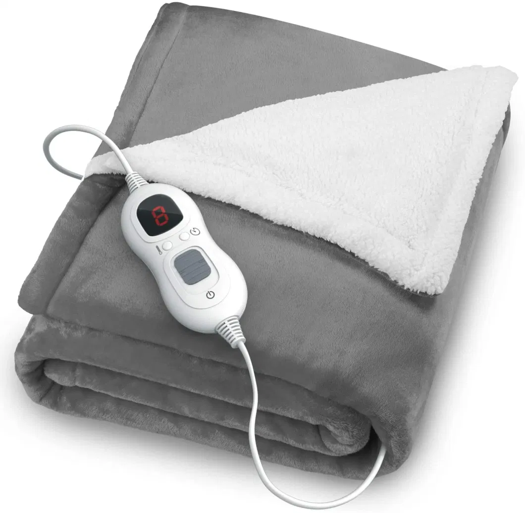 Electric Heated Blanket Throw, 60&quot;X 50&quot; and 80X60 Inchsoft Flannel Electric Warming Blanket