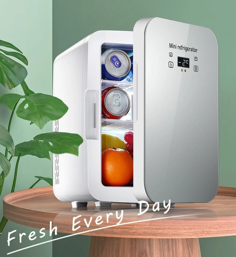 12L Mini Mini Refrigerator Dormitory Mini Household Car Dual Use Mini Mask Cosmetics Refrigerated Fridge Single / Dual Core